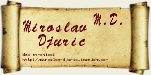 Miroslav Đurić vizit kartica
